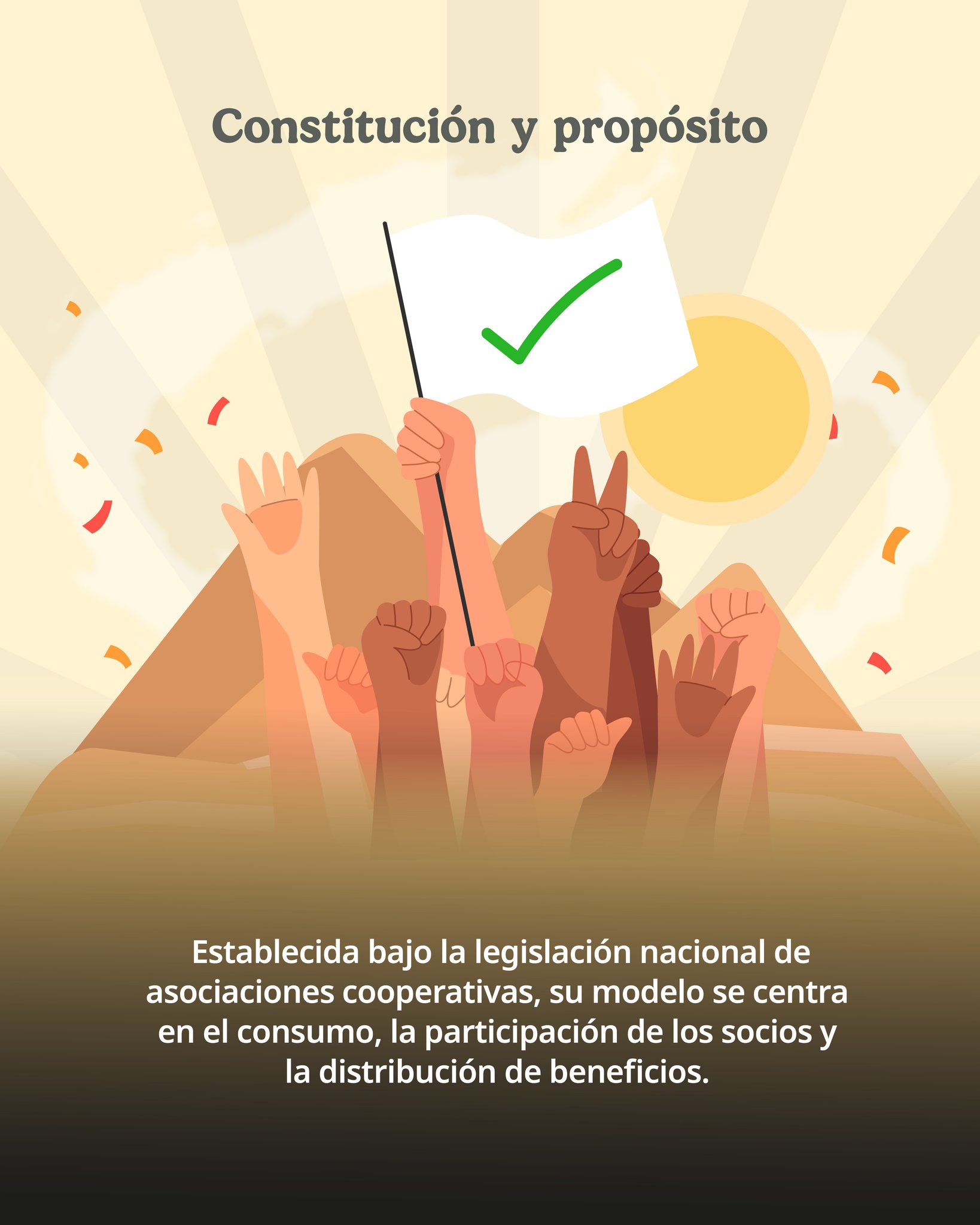 Ilustracion sobre constitucion y proposito de una cooperativa de consumo