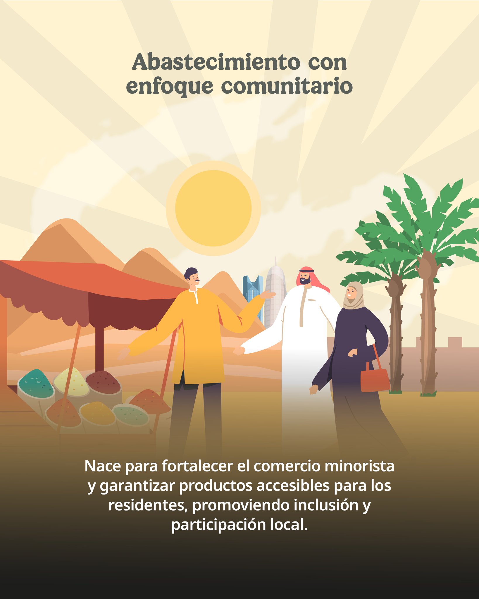 Ilustracion sobre abastecimiento con enfoque comunitario
