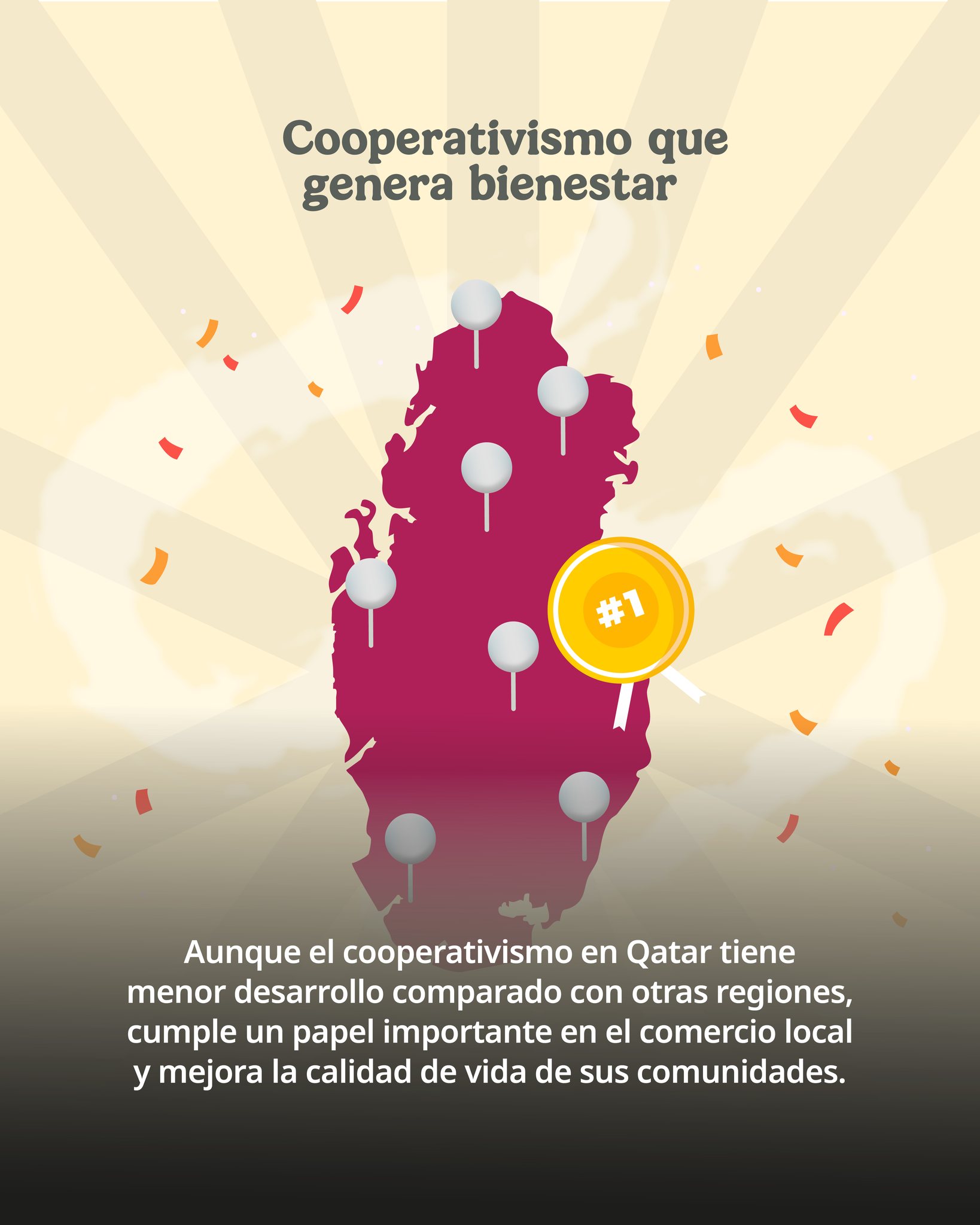 Ilustracion sobre cooperativismo que genera bienestar